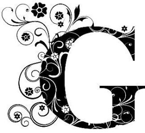 Verzierter Buchstabe G